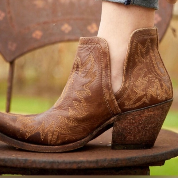 Ariat Brown Western Ankle Boots - Picture 2 of 14